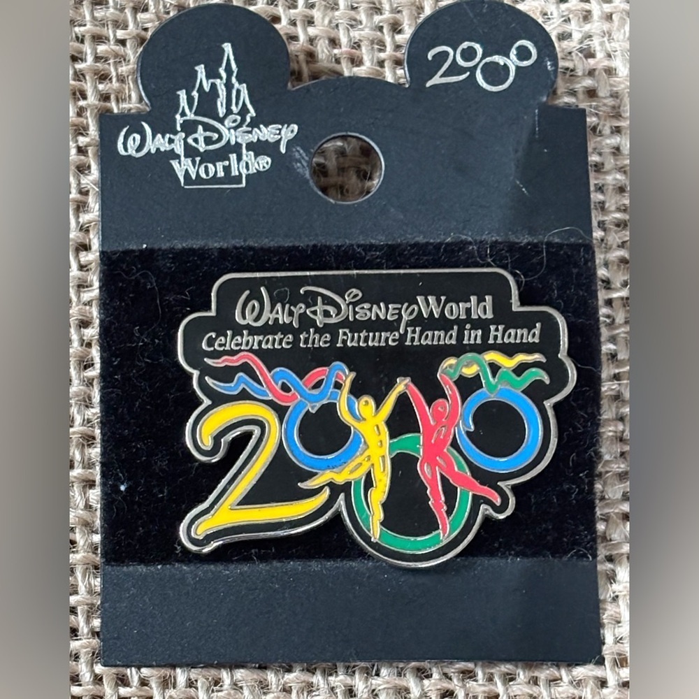 Vintage Walt Disney World Celebrate The Future 2000 Pin Hidden Mickey Y2K Whimsy